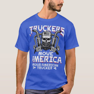 Manar Truckers Move America Lastbil Driver Trucker T Shirt