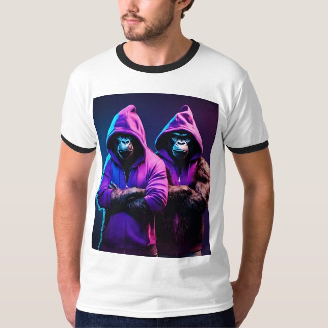 Manar TShirt med Arg-apor T Shirt (Framsida)