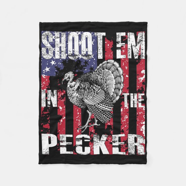 Manar Turkiet jakt på Em i Pecker Hunter Fleecefilt (Framsidan)