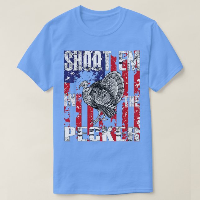 Manar Turkiet som jagar skotte i Pecker Hunter T Shirt (Design framsida)