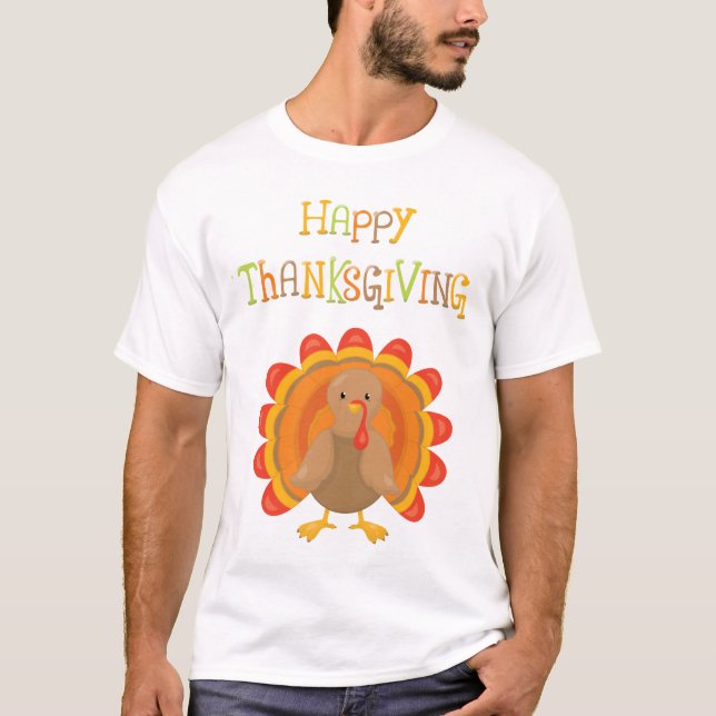 Manar Turkiet Thanksgiving Firande T Shirt (Framsida)