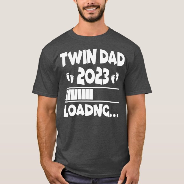 Manar Twin Pappa i Twillingar 2023: Väntande Twin  T Shirt (Framsida)