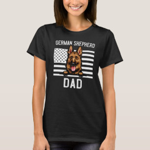 Manar Tyska shepherd Pappa för manar Hund Pappa US T Shirt