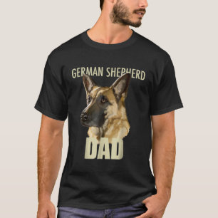 Manar tyska Shepherd Pappa Hund T Shirt