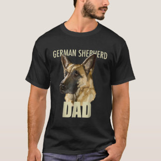 Manar tyska Shepherd Pappa Hund T Shirt