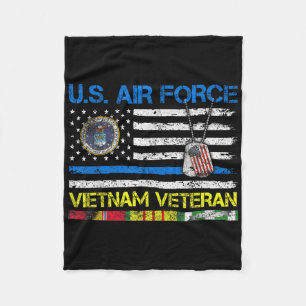 Manar U.s. Luft Force Vietnam Veteran, Usaf Vetera Fleecefilt