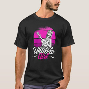 Manar Ukulele Girl Ukulele Hawaii Guitar Player T Shirt