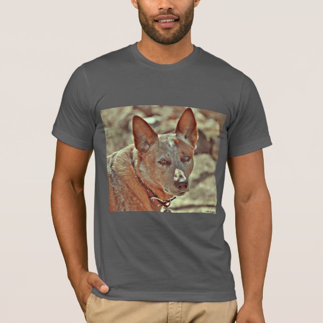 Manar Ultra Cotton "Boomer" Red Heeler Tee Shirt. (Framsida)