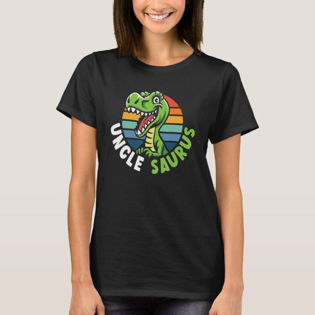 Manar Unclesaurus farbror Saurus Rex Dinosaur Matc T Shirt (Framsida)