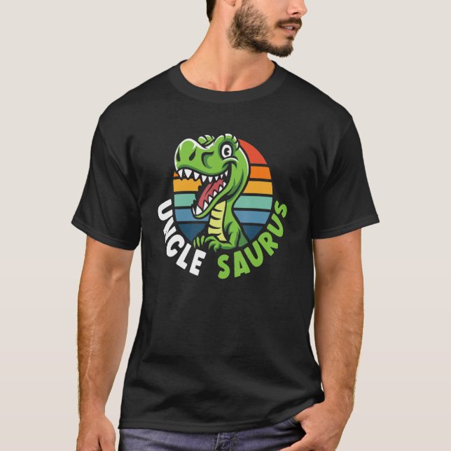 Manar Unclesaurus farbror Saurus Rex Dinosaur Matc T Shirt (Framsida)