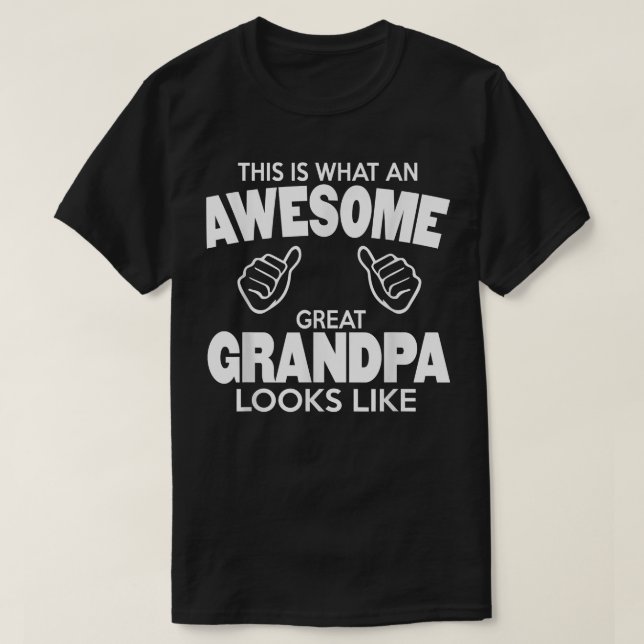 Manar Underbar morfar för fantastisk GREATGrandpa  T Shirt (Design framsida)