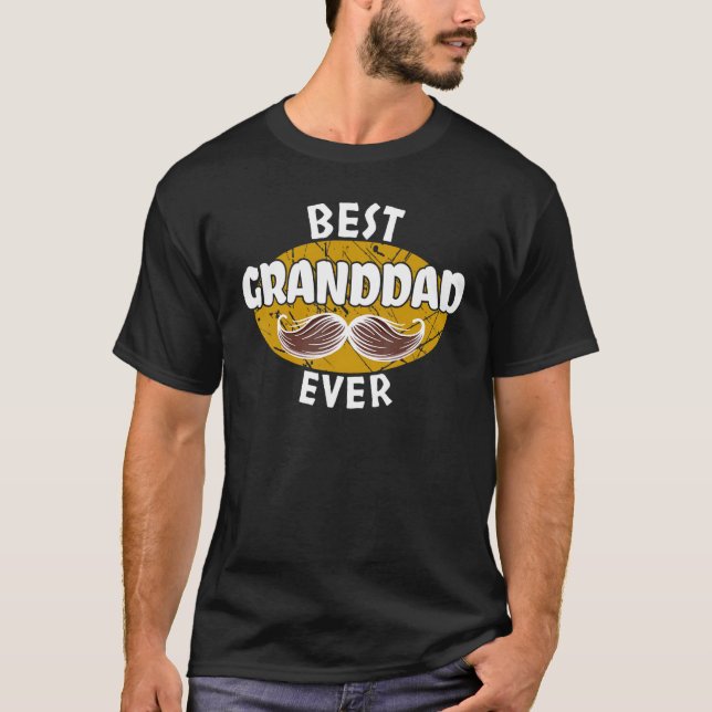Manar Underbar Påstående Best Granddad Grandfather T Shirt (Framsida)