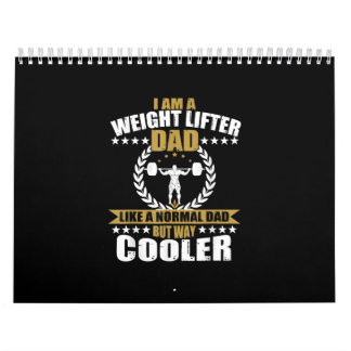 Manar Underbar Weightlifter Pappa Gift Pappa Gym T Kalender