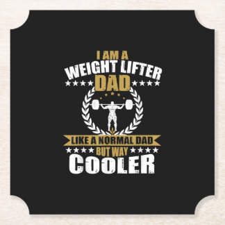 Manar Underbar Weightlifter Pappa Gift Pappa Gym T Underlägg Papper