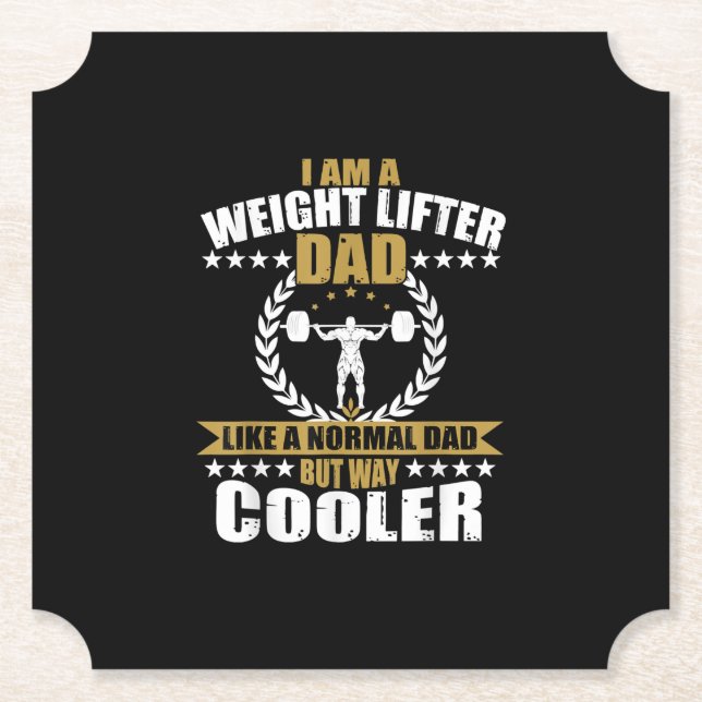 Manar Underbar Weightlifter Pappa Gift Pappa Gym T Underlägg Papper (Framsida)