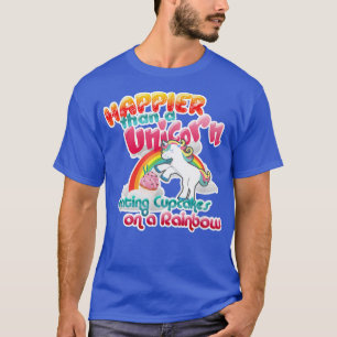 Manar Unicorn Eating-Muffinsar på en regnbåge Unic T Shirt