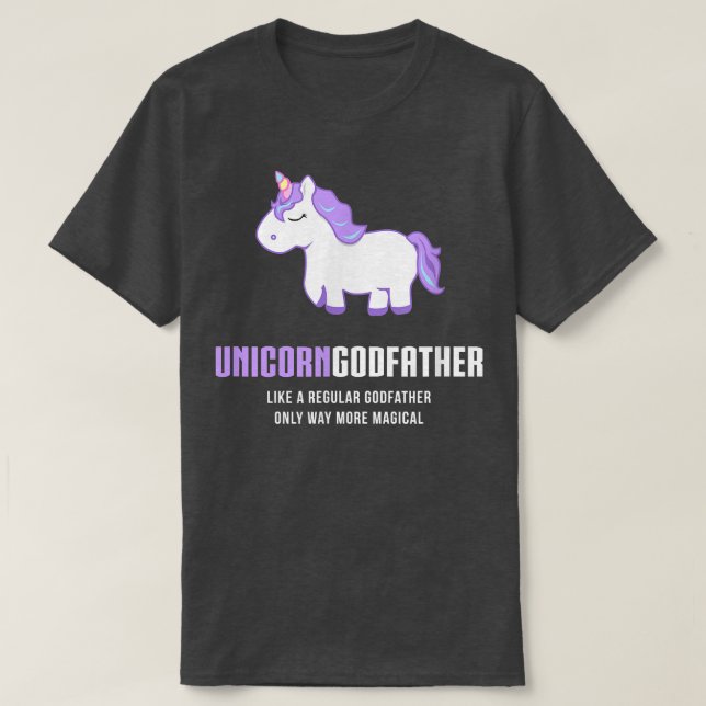 Manar Unicorn Godfather, Funny Cute Magic Gift T Shirt (Design framsida)