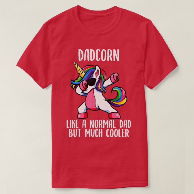 Manar Unicorn Pappa Girl Födelsedagsfest Apparel P T Shirt (Design framsida)