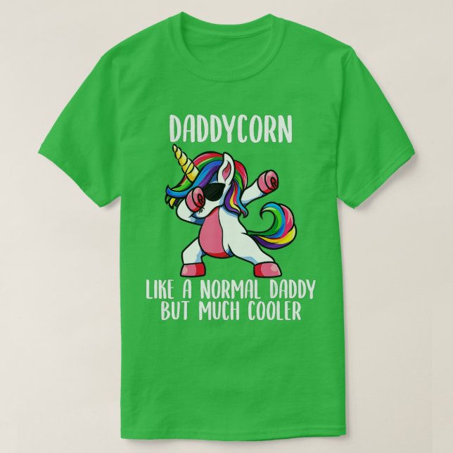 Manar Unicorn Pappa Girl Födelsedagsfest Apparel,  T Shirt (Design framsida)