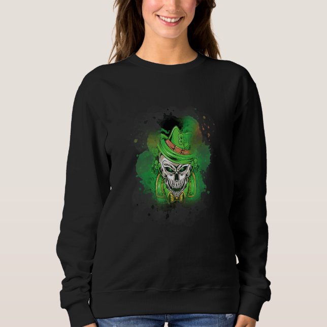 Manar Unique St patricks day Skull Coola Saint Pat T Shirt (Framsida)