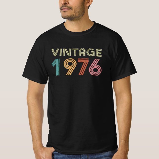Manar/Unisex "Vintage 1976" T Shirt (Framsida)