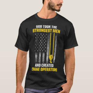 Manar US Flagga Crane Operator Strongest Manar T Shirt