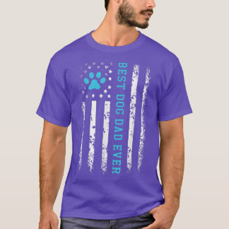 Manar USA flagga Bästa Hund Pappa - Amerikanska ma T Shirt