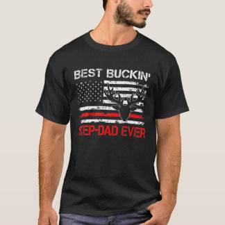 Manar USA flagga Best Buckin Step-Pappa All Hjort T Shirt