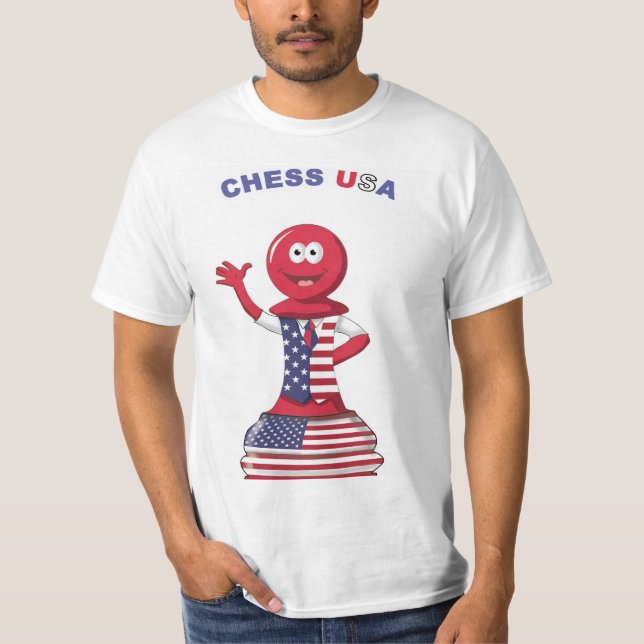 Manar USA flagga Pawn T-shirt fantastisk design (Framsida)
