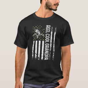 Manar USA:s Coola Farfar för pappa Fishing Fath T Shirt