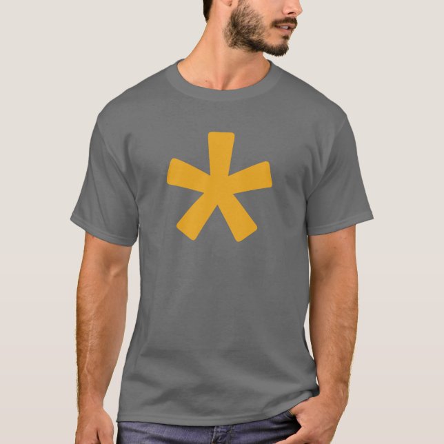 Manar utmärka med en asterisk T-tröja (mörka grå Tee Shirt (Framsida)