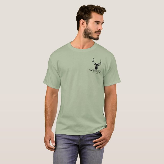 Manar utslagsplats för ranch för hjortbäck t shirt (Hel framsida)