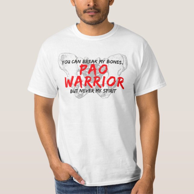 Manar utslagsplats för text för PAO-krigare röd T Shirt (Framsida)