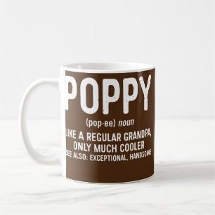 Manar-vallmodefinition som en vanlig morfar kaffemugg