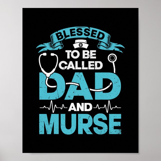 Manar välsignad med namnet Pappa och Murse Nurse Poster (Framsidan)