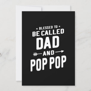 Manar välsignad med namnet Pappa och Pop-Pop Far Inbjudningar