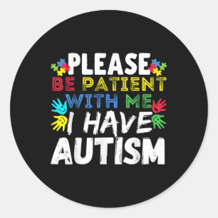 Manar, var tålamod, jag har autismmedvetenhet om runt klistermärke