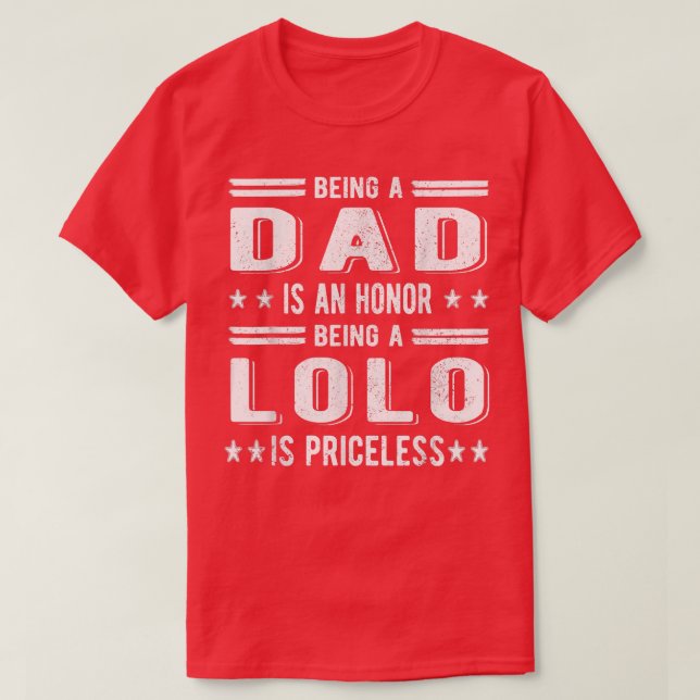 Manar Vara Lolo Grandpa Best Lolo Grandfather D. T Shirt (Design framsida)