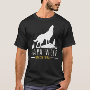 Manar Varg Pack Family Pappa Pappa Varg för Far T Shirt