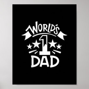 Manar-världar nummer 1 Pappa - minsta Emblem-dag F Poster