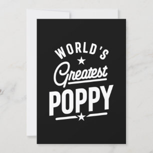 Manar Världsmästare Poppy Fars dag Gift Inbjudningar