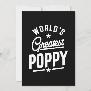 Manar Världsmästare Poppy Fars dag Gift Tack Kort