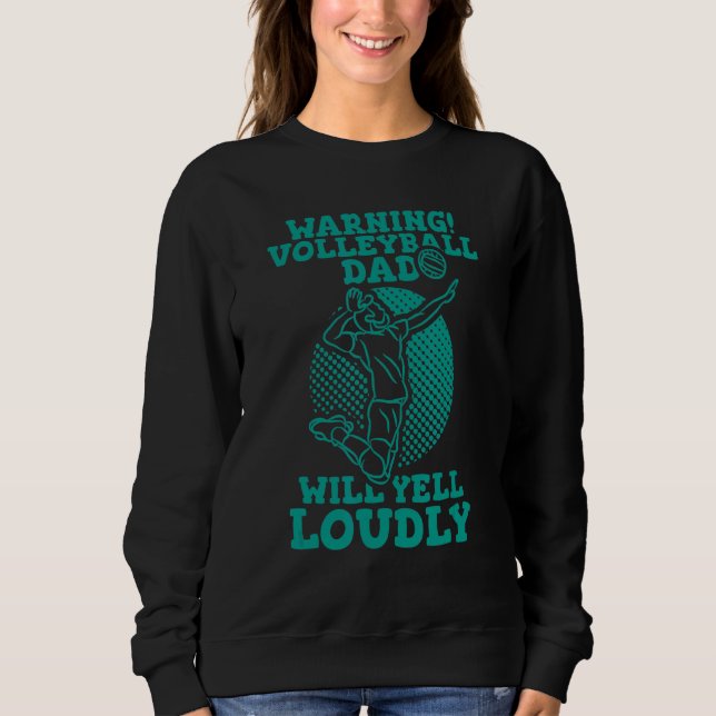 Manar Varning Volleyball Pappa kommer att fungera  T Shirt (Framsida)
