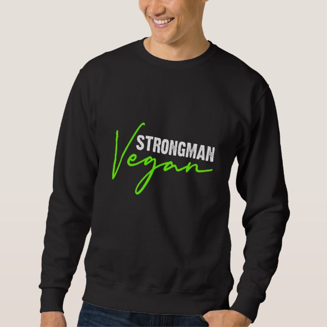 Manar Vegan Strongman Gym Lång Ärmad Tröja (Framsida)