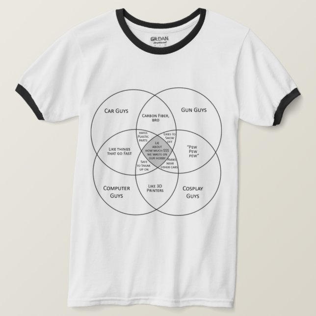Manar Venn Diagram T Shirt (Design framsida)