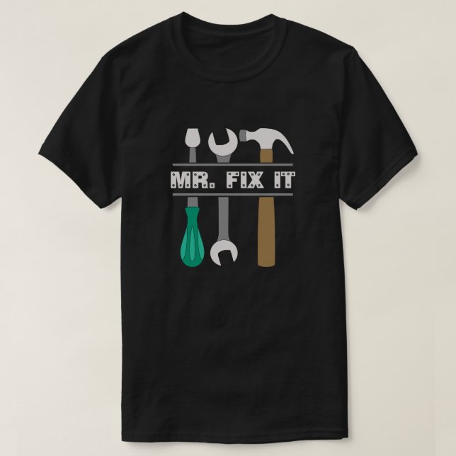 Manar verktygHerr knipa det T Shirt (Design framsida)