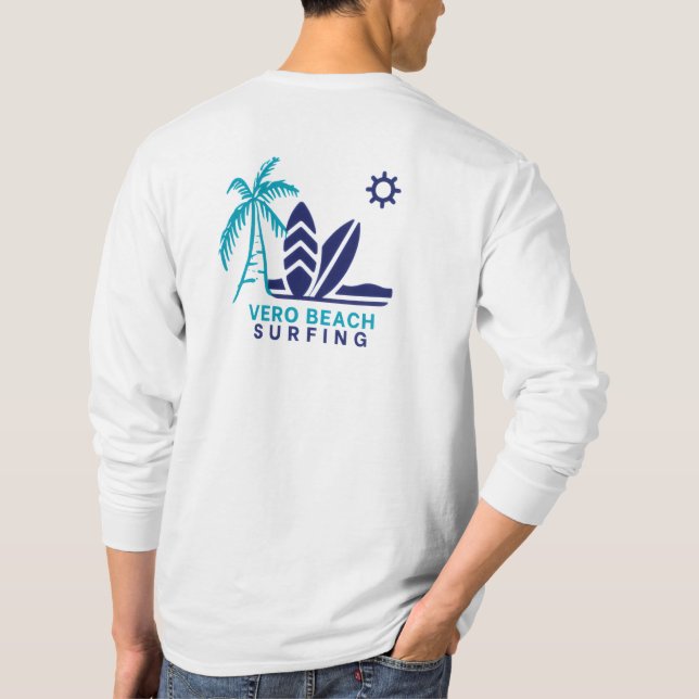 Manar Vero Beach Florida Surfing T-Shirt (Baksida)