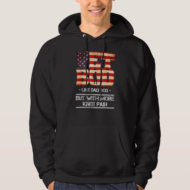 Manar vet som Pappa Bod men med mer knälsmärta Hoodie (Framsida)