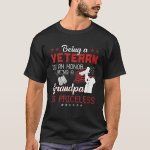 Manar veteran Grandpa S för farfar Fars dag T Shirt