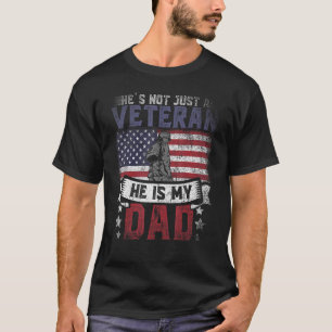 Manar Veteran Pappa USA flagga Grandpa Fars dag 2 T Shirt
